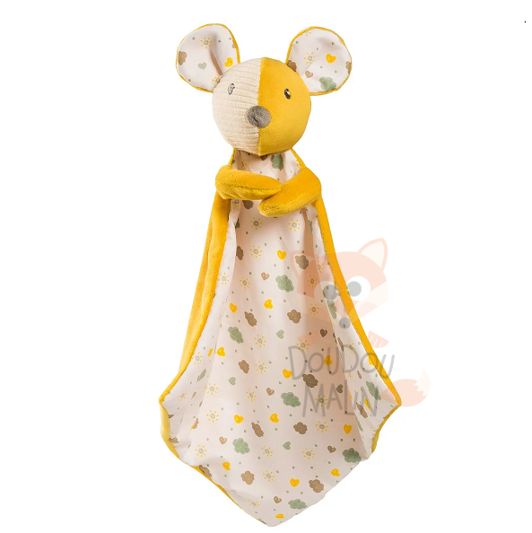  baby comforter mouse yellow white cloud 30 cm 